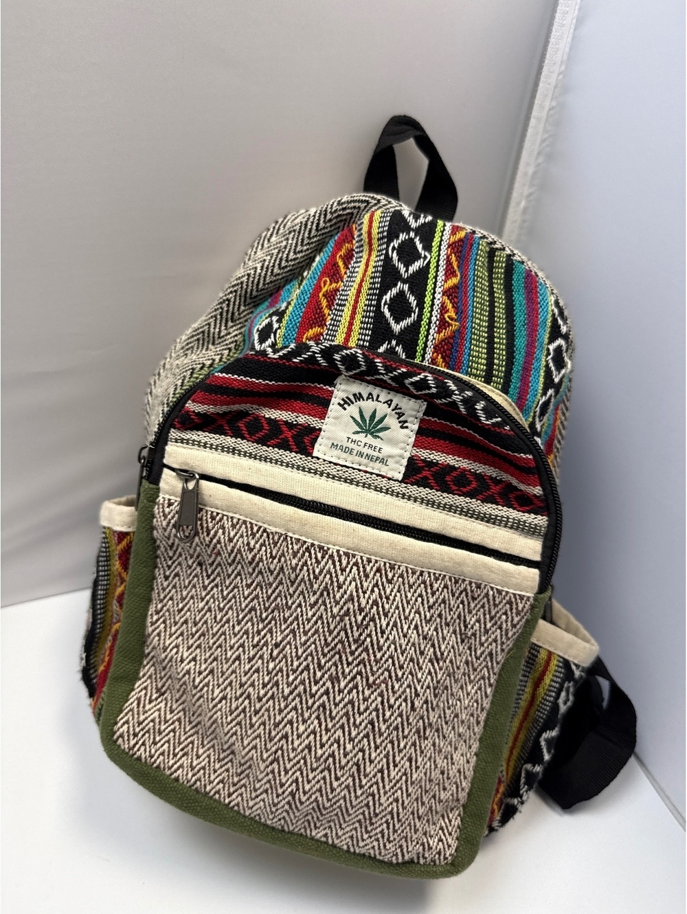 Rising International Himalayan Hemp Backpack Made in Nepal Boho Tribal